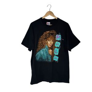 Vintage 1993 Reba McEntire Single Stitch Tour Shirt Size XL Black Blue Big Hair
